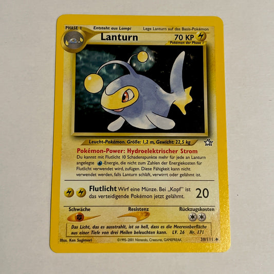 Near Mint Lanturn 38/111 Neo Genesis Deutsch Original  Pokémon Karte0