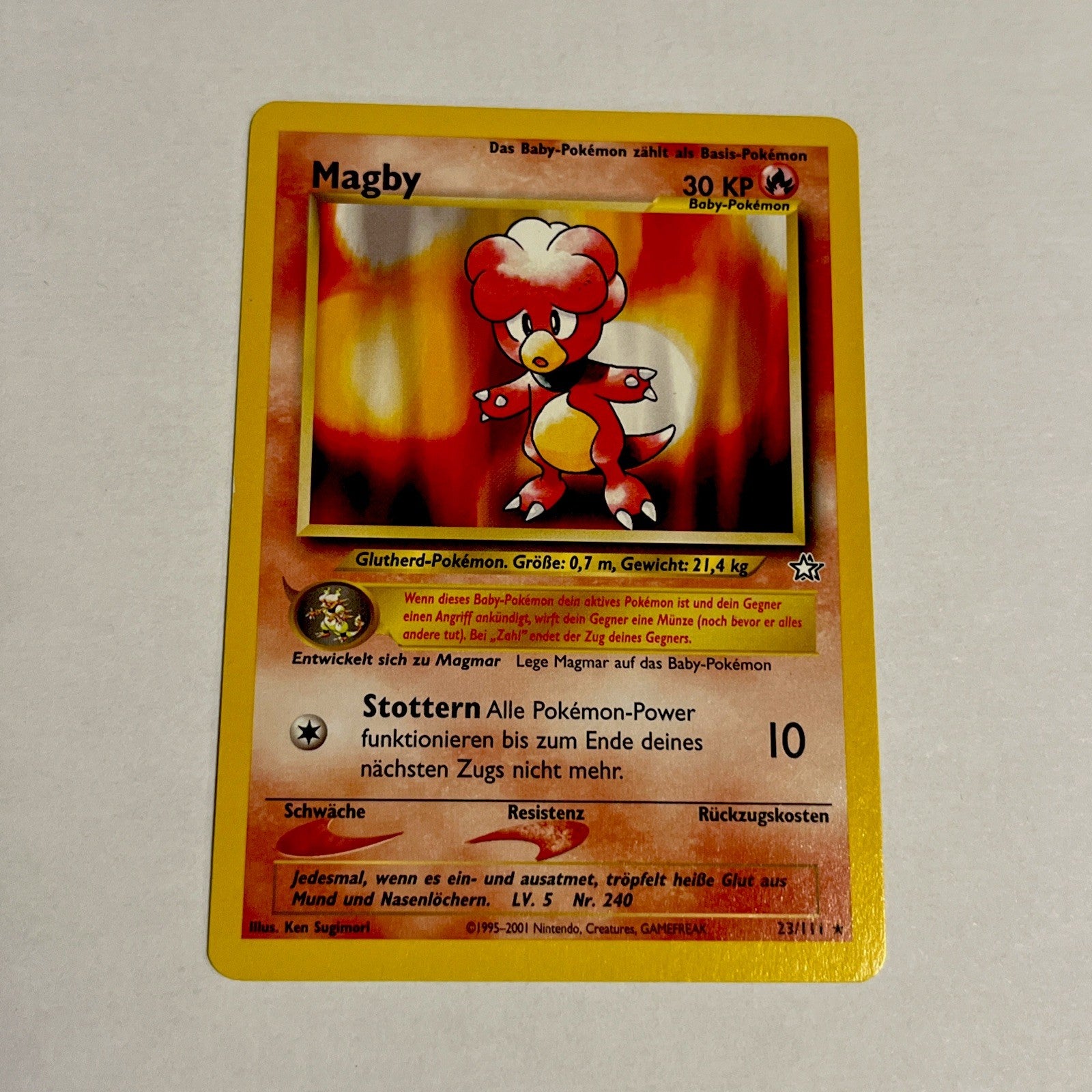 23/111 - Magby - Neo Genesis - Pokémon Karte deutsch0